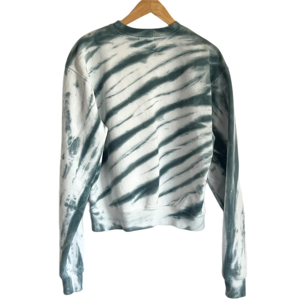 Good American Boyfriend Tie Dye Sweatshirt Crewneck Orion Blue Size Small - Picture 6 of 12